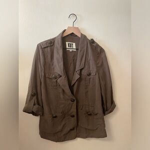 Kut from the Kloth lightweight, olive jacket size medium